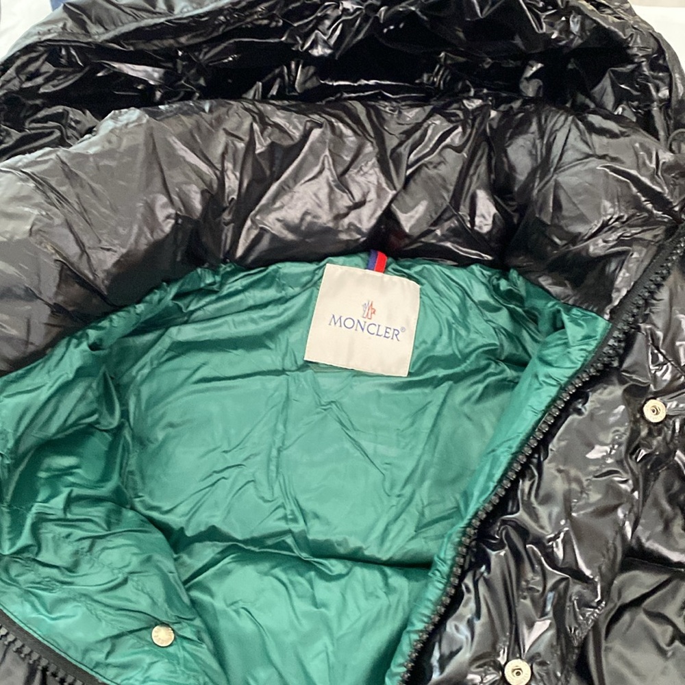 Moncler Glements Long Black Down Jacket - Picture 2 of 8